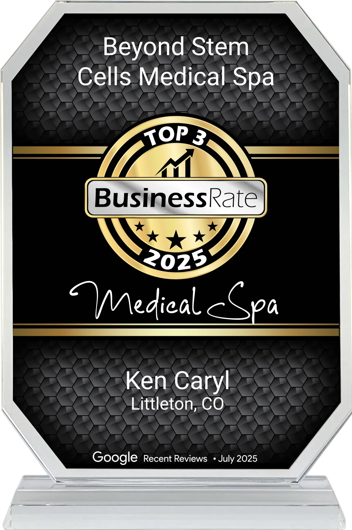 BusinessRate Top 3 Medical Spa 2025 — Beyond Stem Cells Medical Spa, Ken Caryl, Littleton CO